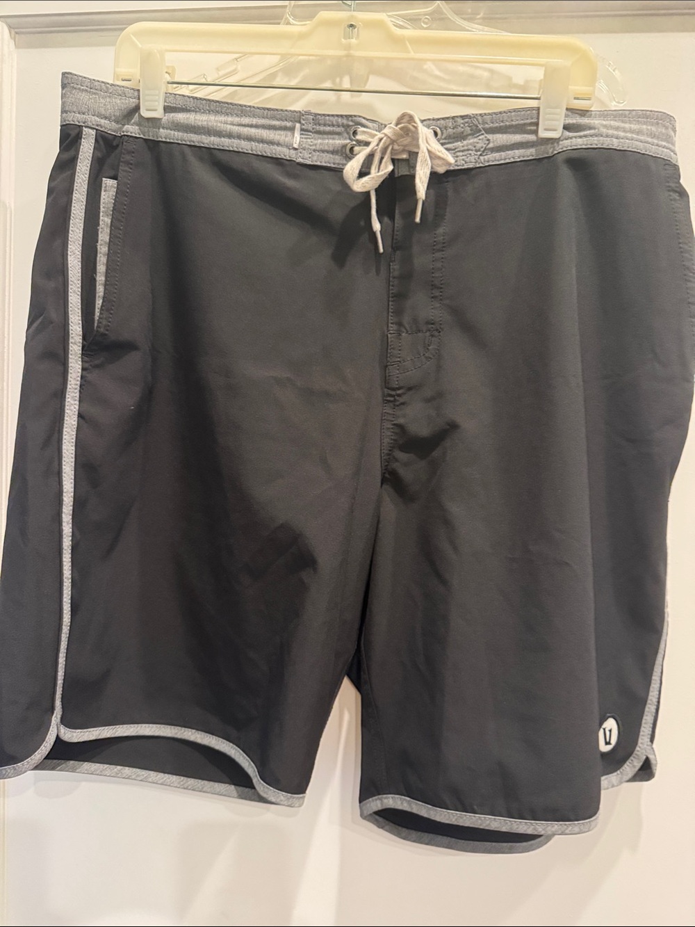 Vuori Gray Heather Drawstring Shorts